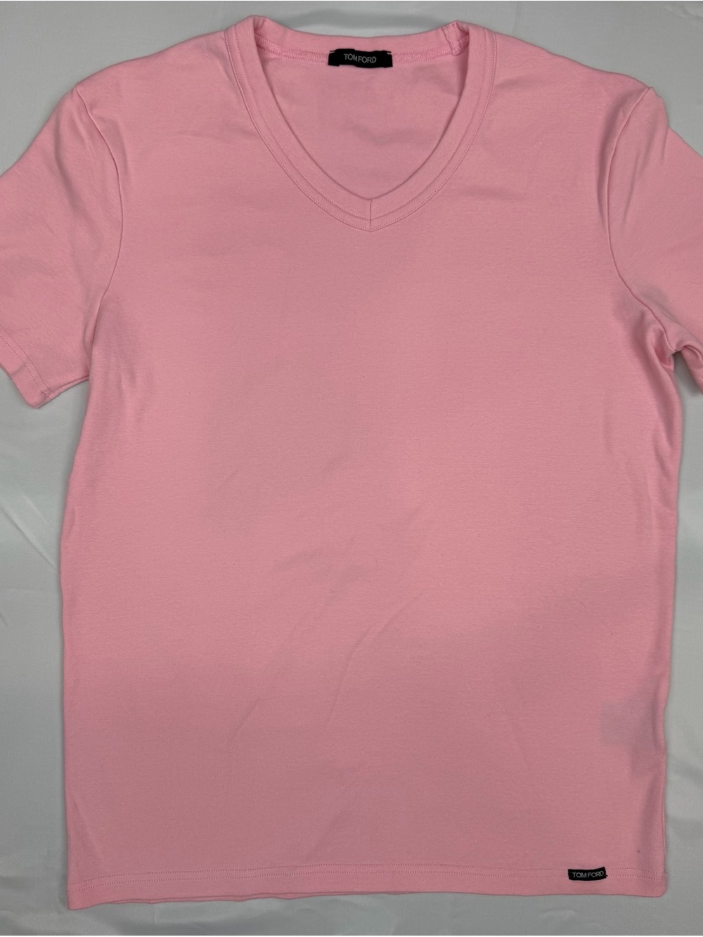Tom Ford Women’s Light Pink V-Neck Short Sleeve Tee